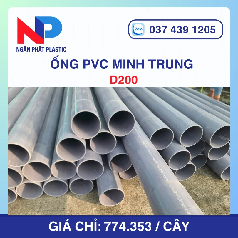 Ống Nhựa UPVC D168 Minh Trung Bơm Cát